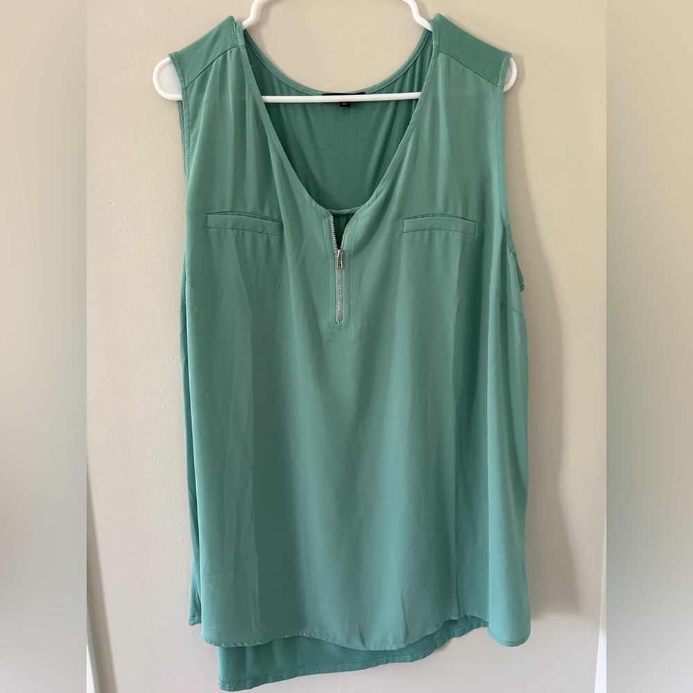 Papermoon Brighton Mint Zip Tank – Size 2X